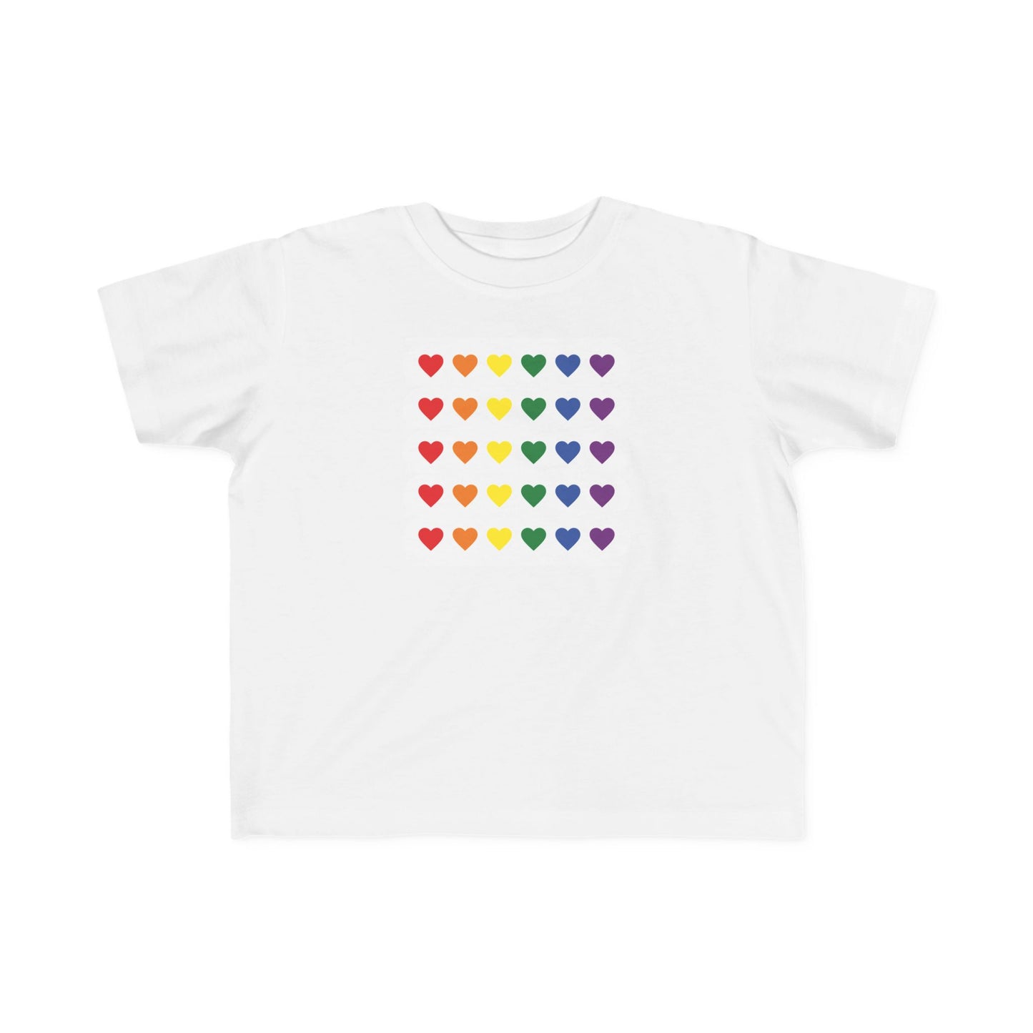 Toddler Rainbow Hearts Tee — Colorful Pride Kids Shirt
