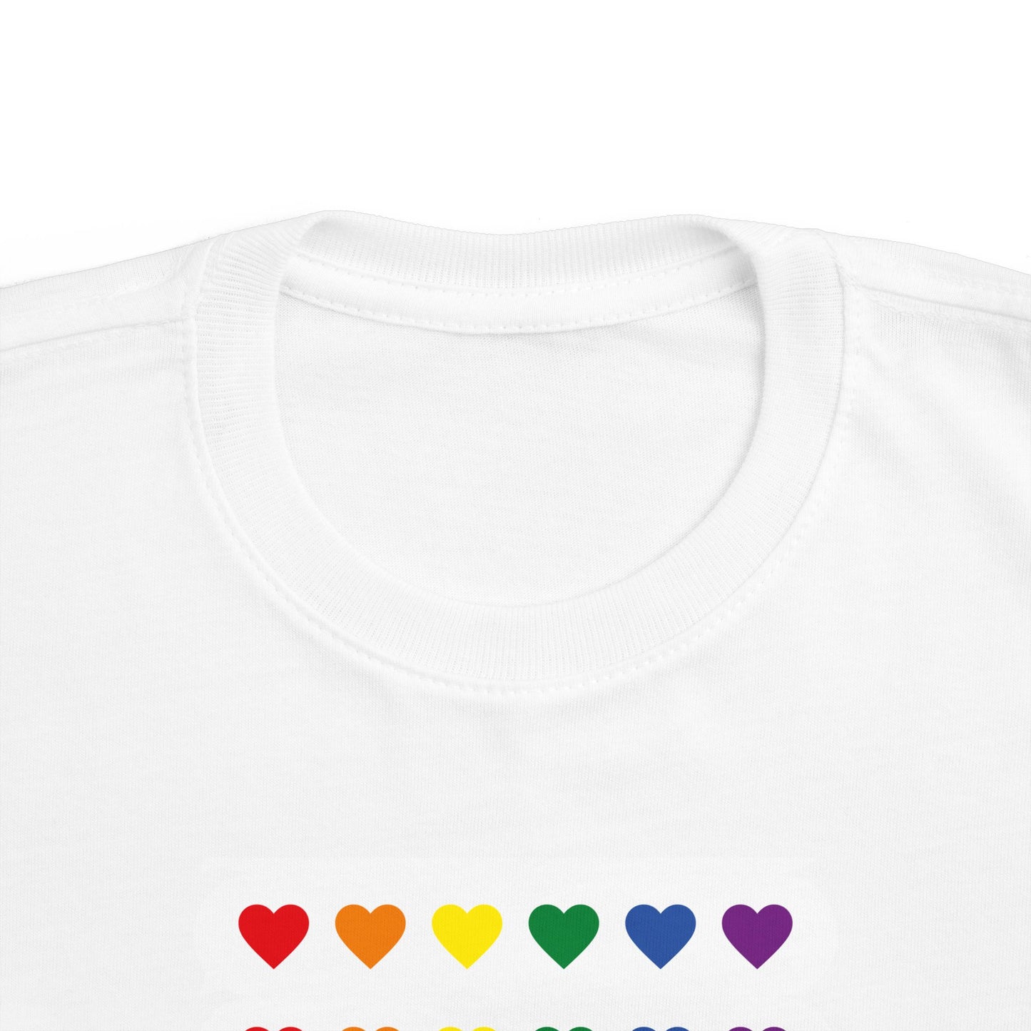 Toddler Rainbow Hearts Tee — Colorful Pride Kids Shirt