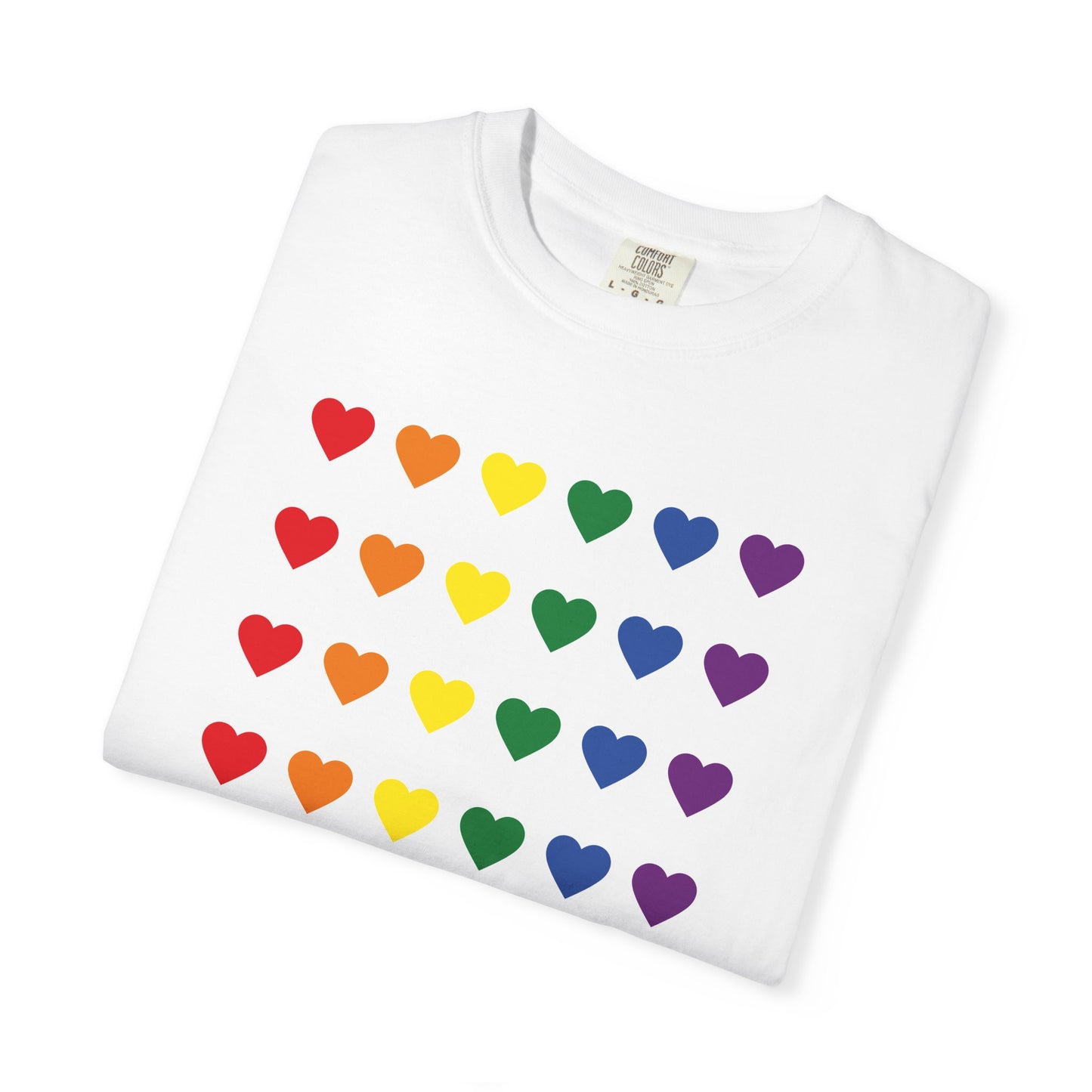 Rainbow Heart Grid T-Shirt — LGBTQ Pride Graphic Tee