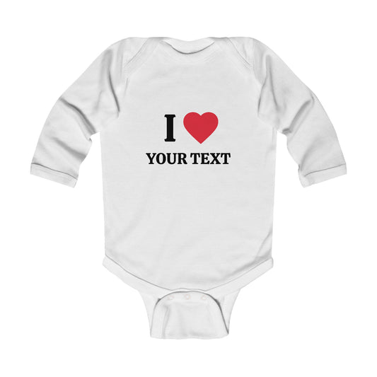 I Love You Personalizable Infant Bodysuit, Custom Baby Clothing